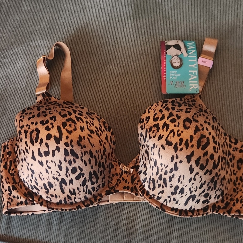 Vanity Fair Wild Leopard Bra in Brown and Black